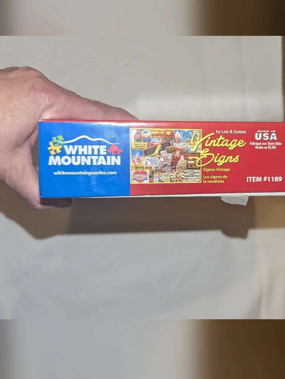 1000 Piece White Mountain Puzzle - Vintage Signs